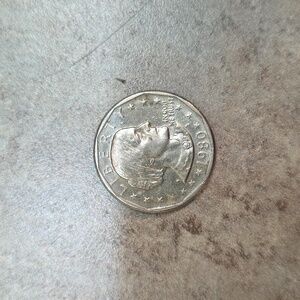 One Dollar Coin Silver 1980